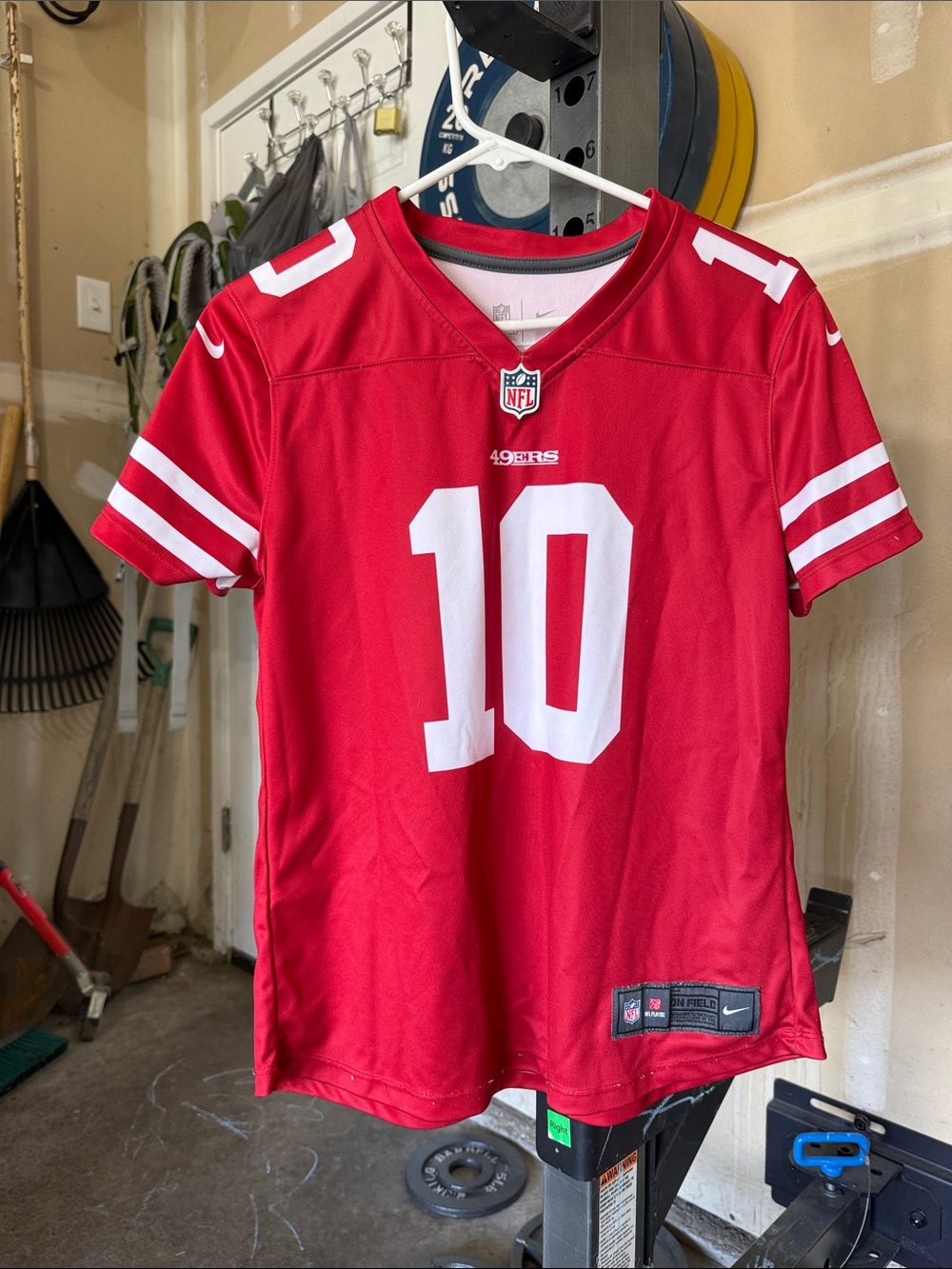 Nike San Francisco 49ers' Red #10 Football Jersey